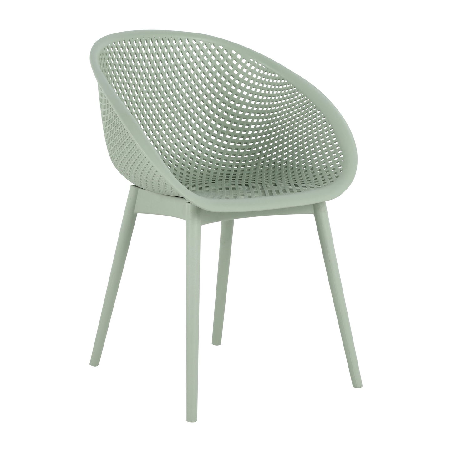 2 Piece Durable Single Chair With Mesh Hollow Out Design