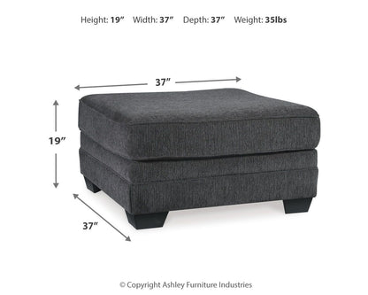 Tracling - Oversized Accent Ottoman - Slate