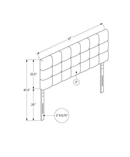 Full Size, Bed Headboard Only, Upholstered, Transitional - Brown