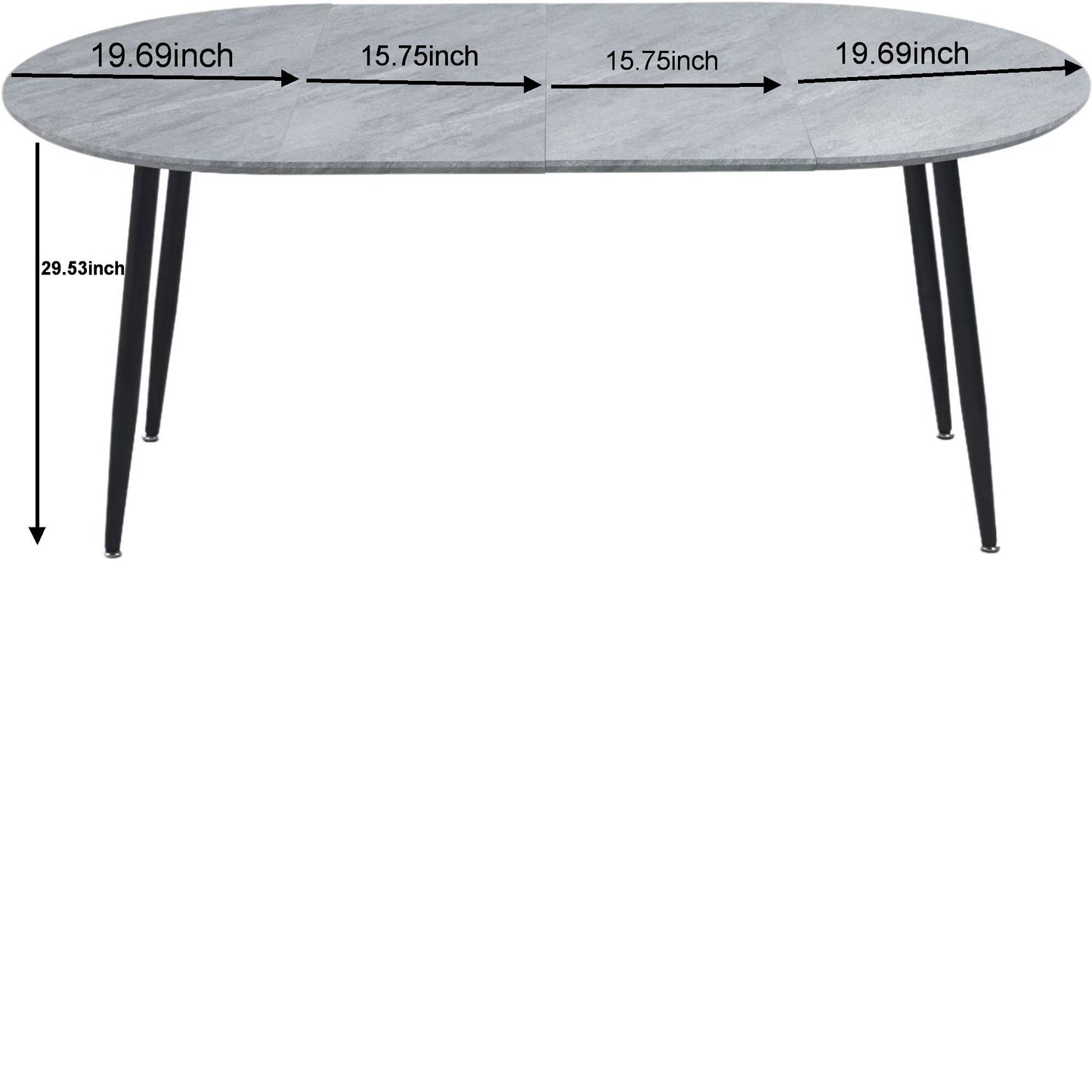 Extensible Table, Dining Table, Office Table, Coffee Table Metal Leg