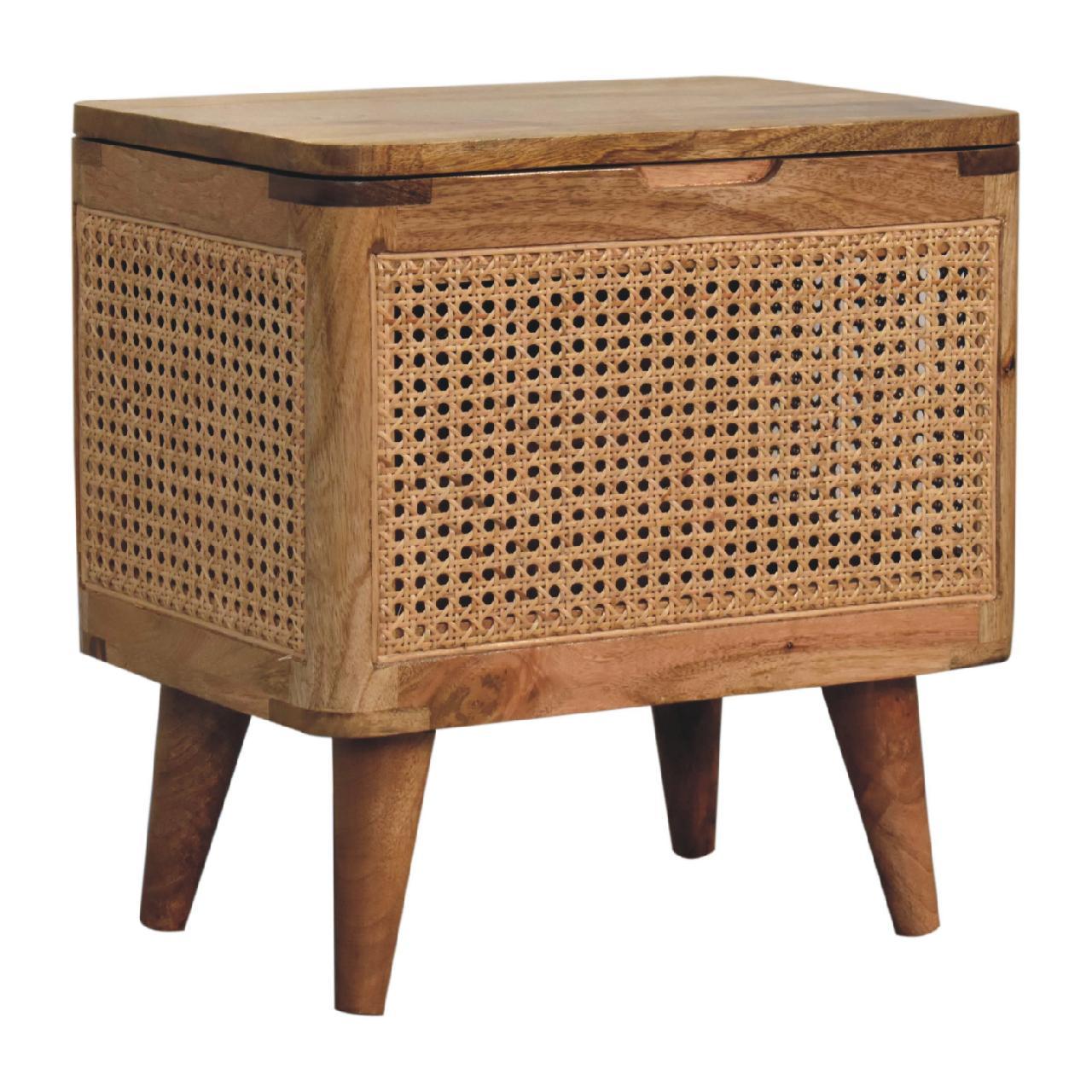 Larissa - Lid Up Storage Stool - Oak