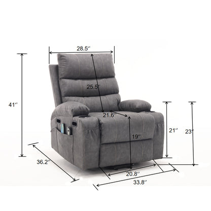 Cozy Electric Power Lift Recliner Chair Sofa For Elderly With Vibration Massage And Lumbar Heat