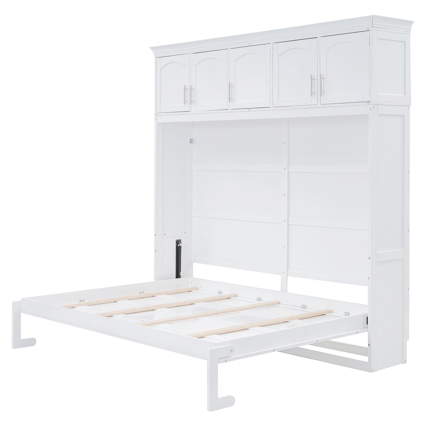 Murphy Modern Bed With Top Cabinets For Space Saving And Comfort