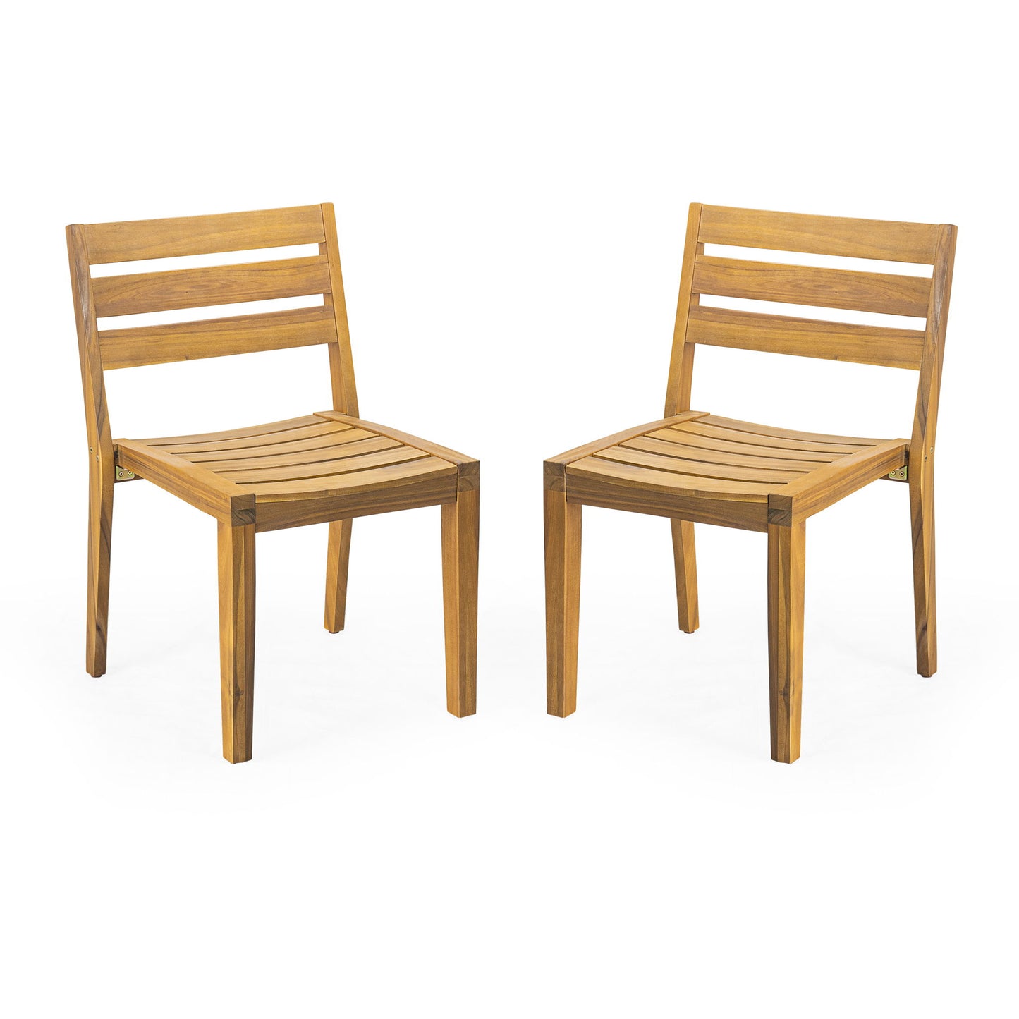 Outdoor Dining Side Chair (Set of 2) - Teak Finish