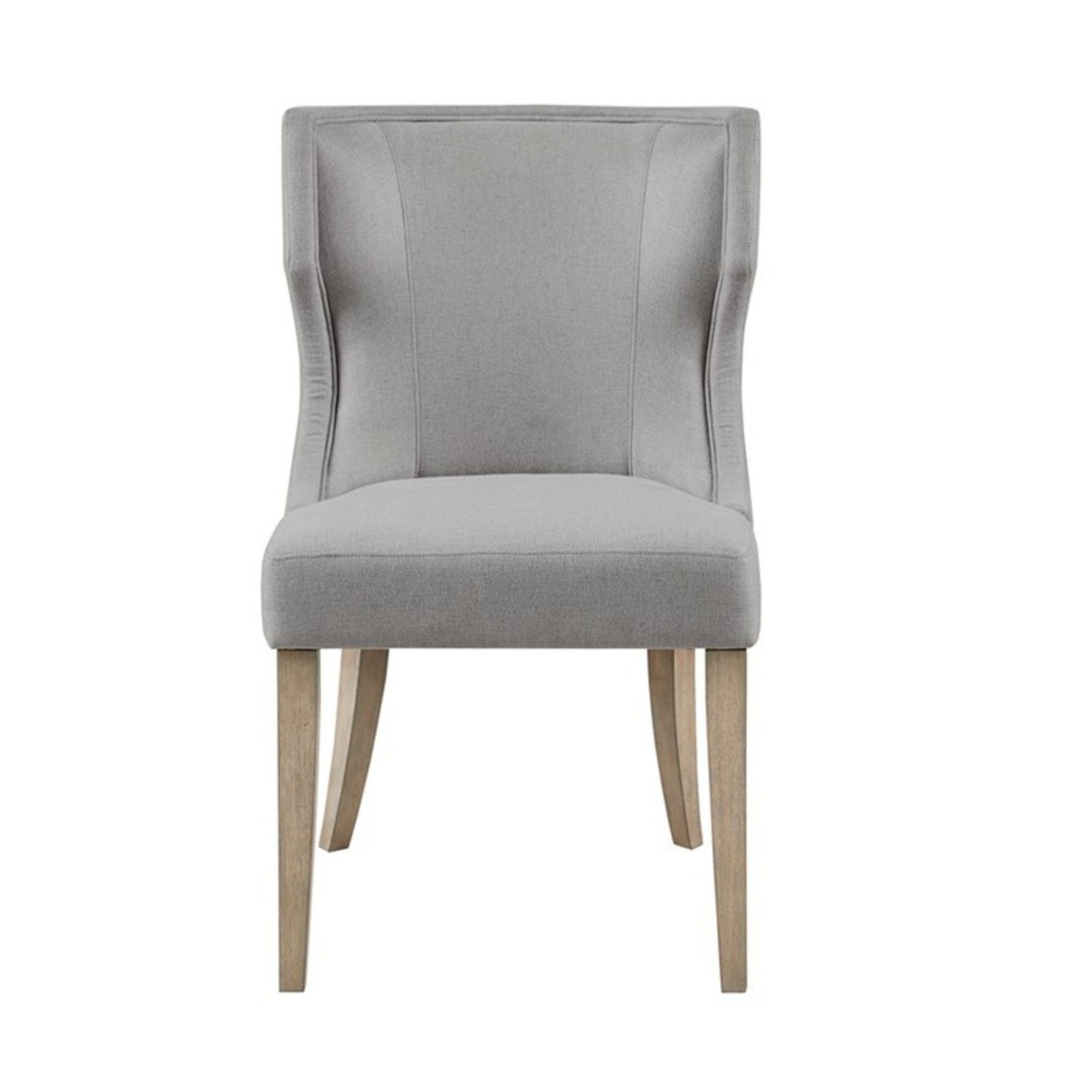 Upholstered Wingback Dining Chair - Light Gray