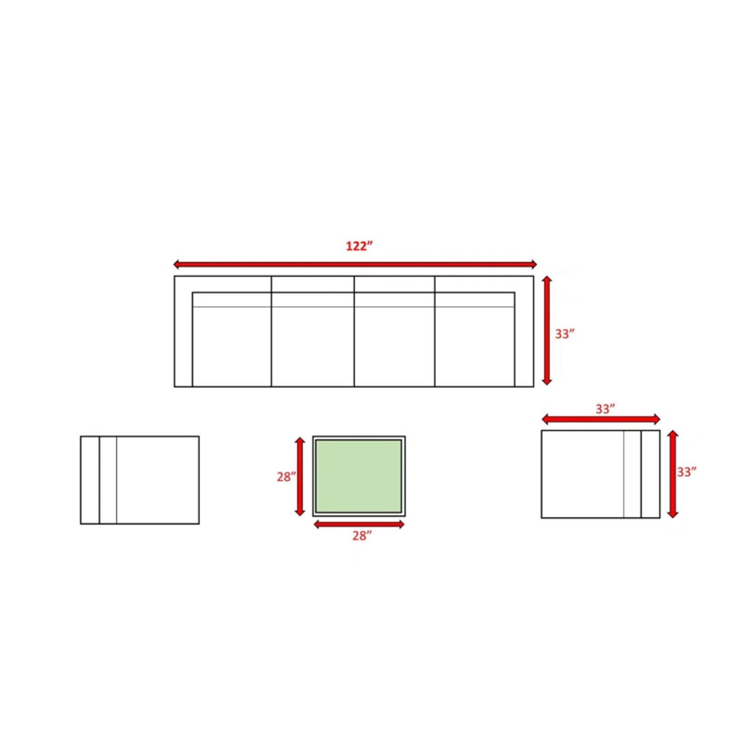 Outdoor Wicker Seating Group With Cushions