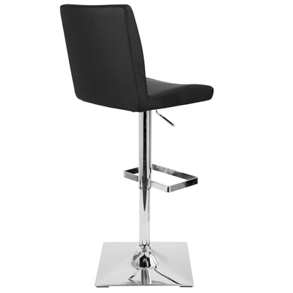 Captain - Contemporary Adjustable Barstool With Swivel - Black