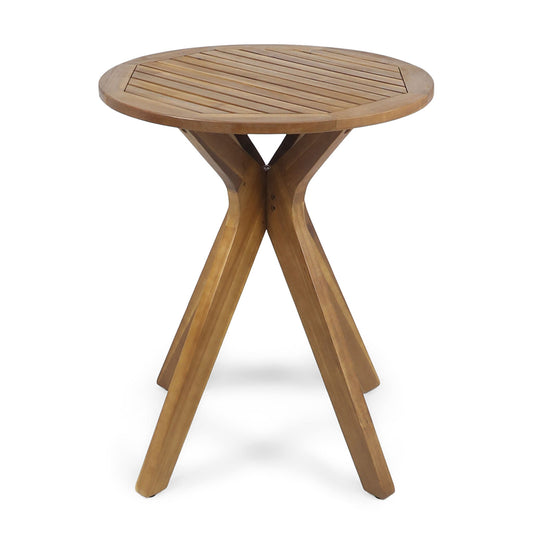 Stamford - Outdoor Bistro Table Acacia Wood X - Base - Teak