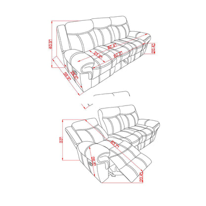 Jimny - Domino Power Reclining Sofa - Coffee