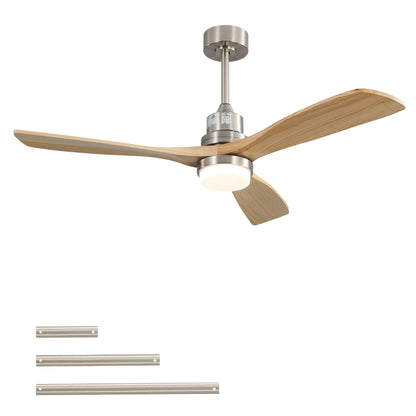 Indoor Ceiling Fan With Dimmable LED Light, 6 Speed Remote ControlLED DC Motor, Reversible Blades