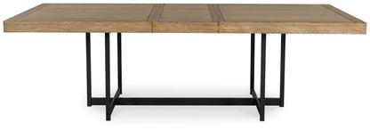 Tomtyn - Rectangular Dining Room Extension Table - Light Brown