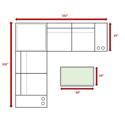 Modern Patio Rattan Sectional Set With Cushions