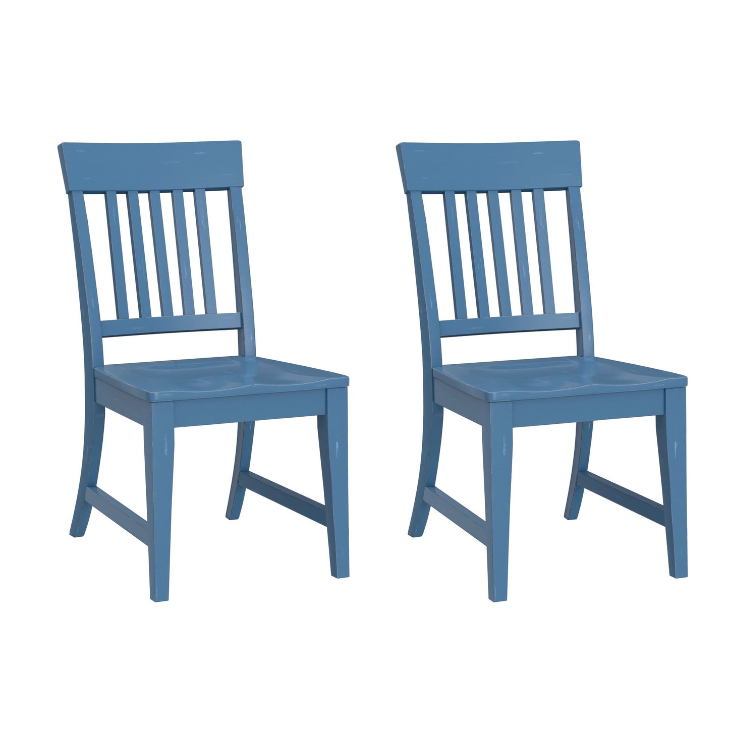 Haidel - Slat Back Dining Chairs (Set of 2) - Blue