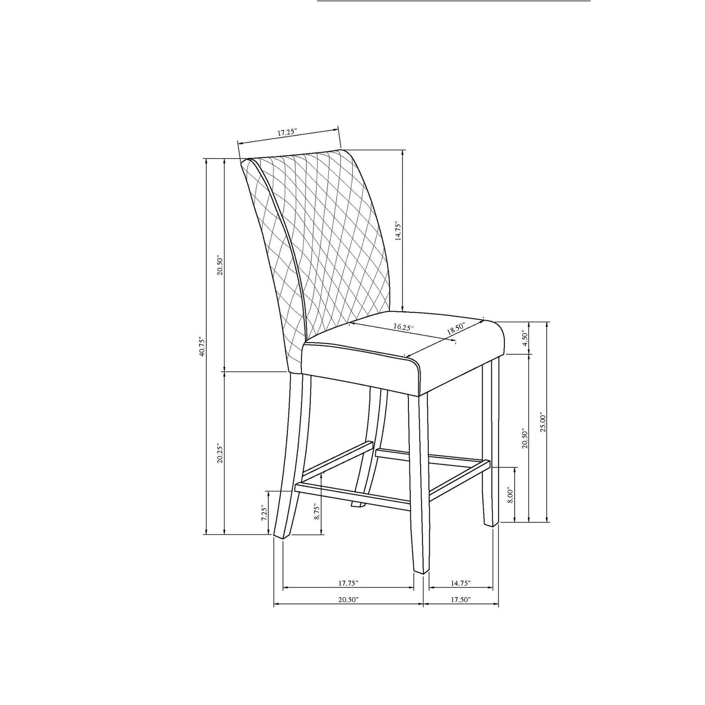 Jasmine - Barstool (Set of 2) - Gray