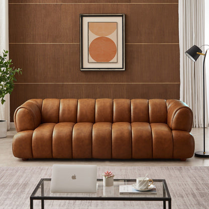 Jasmin - Upholstered Sofa - Cognac / Tan