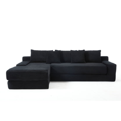 Modern L - Shaped Sectional Couch With Memory Foam