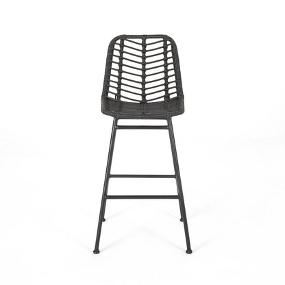 Sawtelle - Outdoor Wicker Barstools (Set of 2)