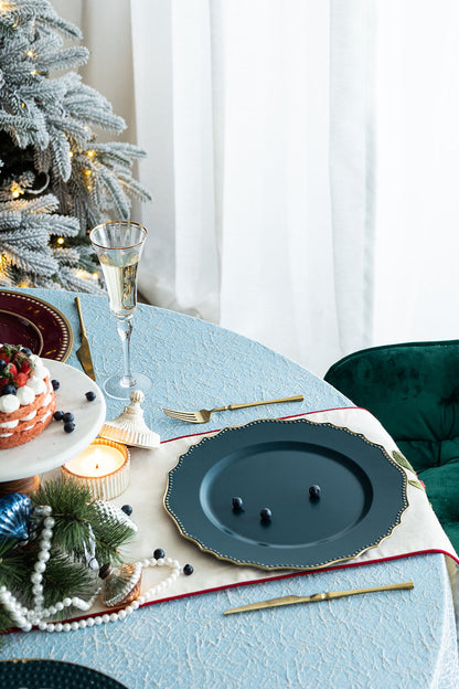 Plastic Charger Plate (Set of 8) - Blue