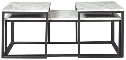 Donnesta - Occasional Table Set (Set of 3) - Gray / Black
