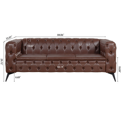 Square Arm Removable Cushion 3 Seater Sofa