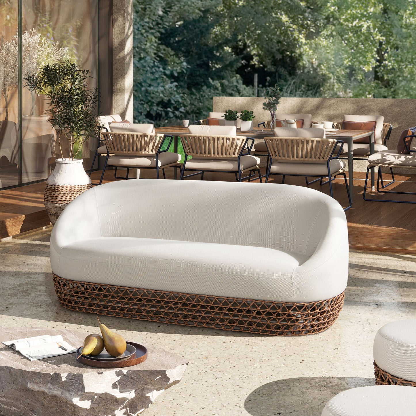 Willow - Upholstered Patio Deep Seating Sofa