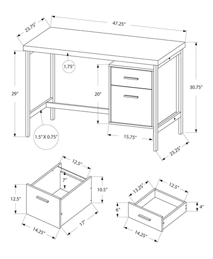 Computer Desk For Home Office, Left, Right Set - Up, Storage Drawers, Modern Design