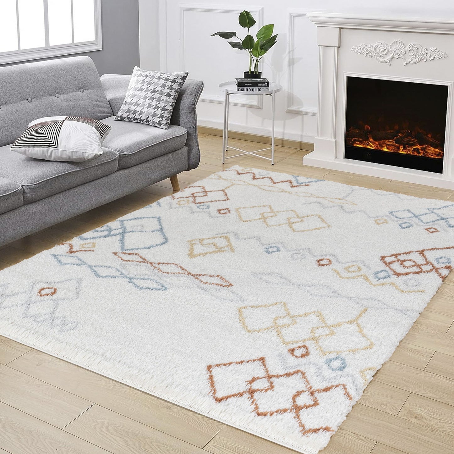 Loft Shag - 7'10" X 9'10" Shaggy Area Rug, Polypropylene - Ivory
