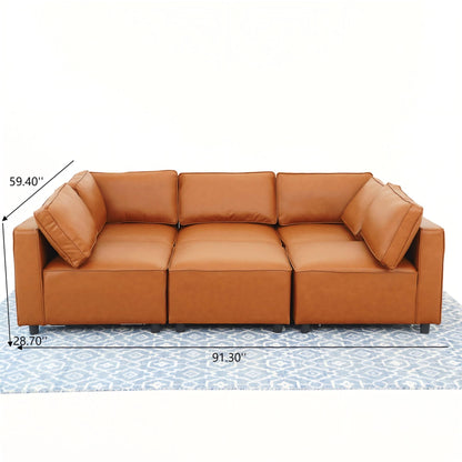 Reno - Modular Sofa - Cognac