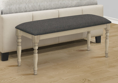 Bench, Rectangular, Upholstered, Transitional - Gray