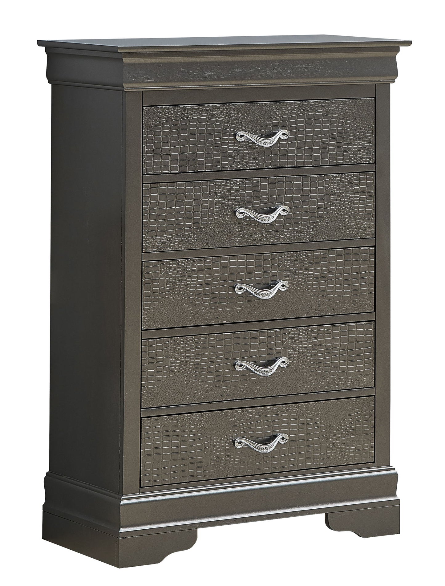 Sleek Transitional Chest - Metal Black