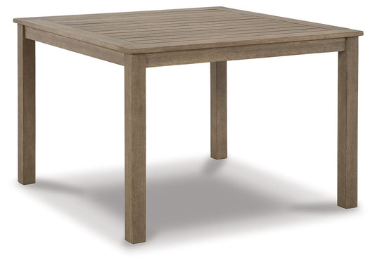 Aria Plains - Square Dining Table W/Umb Opt - Brown