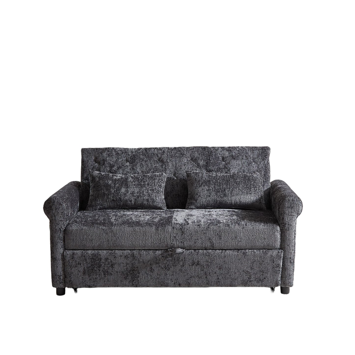 Loveseat Sofa Bed, Pull - Out Couch Sleeper & 2 Pillows