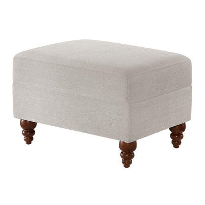 Candor - Ottoman Upholstered Footrest - Beige / Gray
