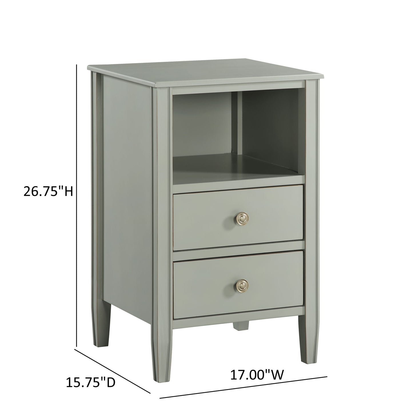 Winston - 2 Drawer Storage Nightstand