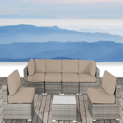 Outdoor Wicker Seating Group With Cushions
