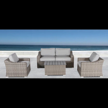 Stylish Sofa Seating Group With Cushions Perfect For Outdoor Gatherings