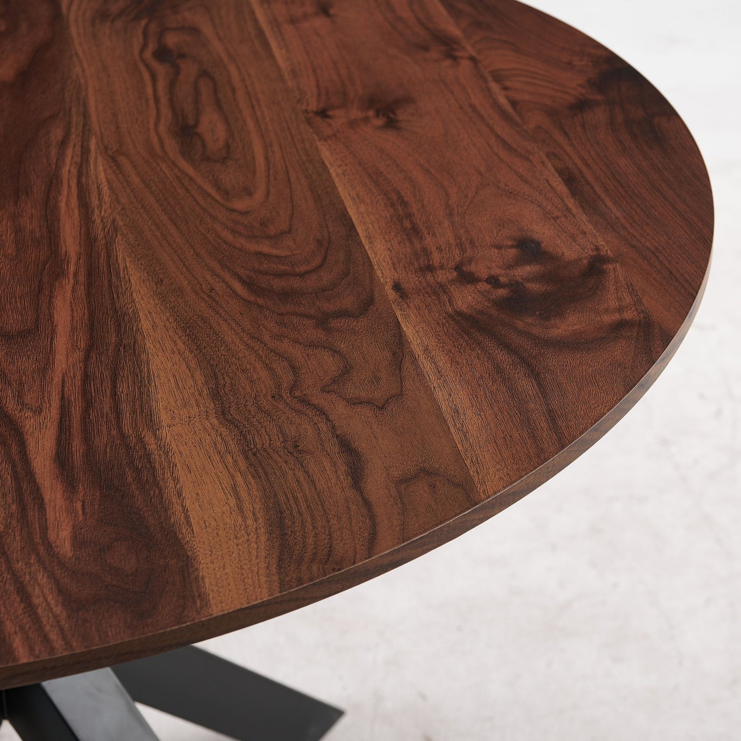 Table Mid-Century Dining Table For 4 - 6 People With Round MDF Table Top, Pedestal Dining Table, End Table Leisure Coffee Table, Cross Leg