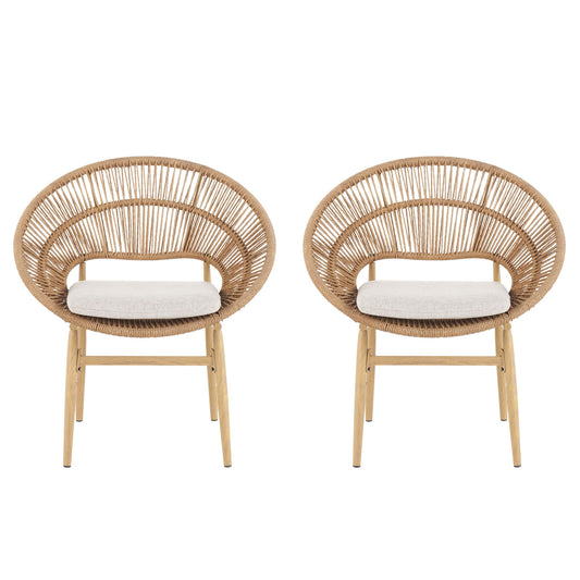 Cyril - Outdoor Papasan Style Dining Chair (Set of 2)