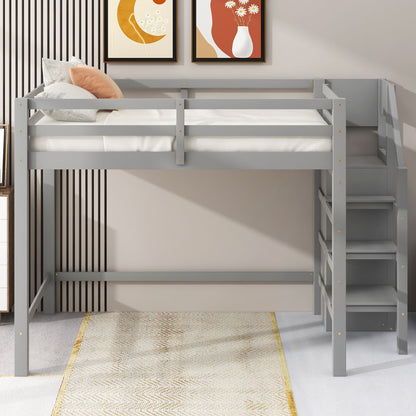 Loft Bed With Built In Storage Wardrobe And Staircase