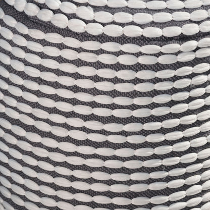 River - Handcrafted Cylindrical Pouf Water Resistant Fabric