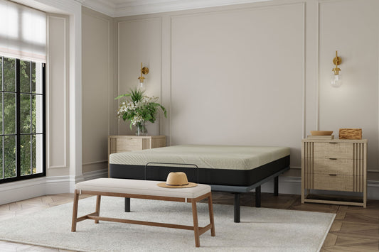 Gel Comfort - 12" Short Queen Soft Mattress - Black / Gray