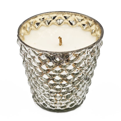 Scented Soy Wax Candle Glass (Set of 4) - Silver