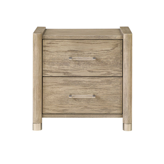 Sarai - Nightstand With Spacious Drawers And Handles - Brown
