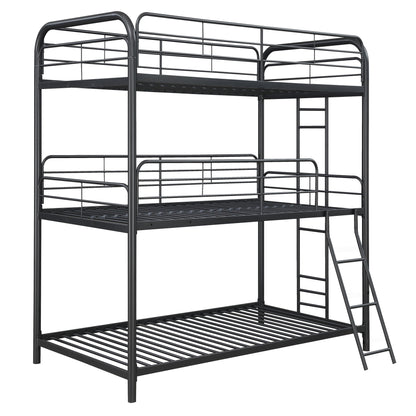 Triple Bunk Bed, Twin / Twin / Twin - Black