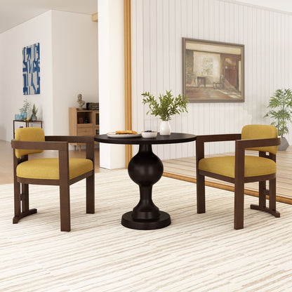 Stylish Indoor Upholstered Wood Dining Chair (Set of 2)