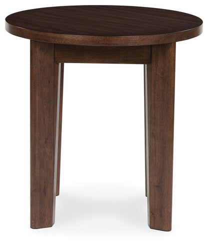 Korestone 2 - Round End Table - Dark Brown
