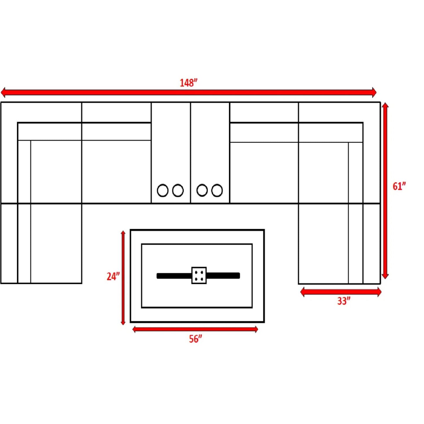 Outdoor Elegance Conversation Set With Fire Pit