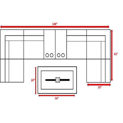 Outdoor Elegance Conversation Set With Fire Pit
