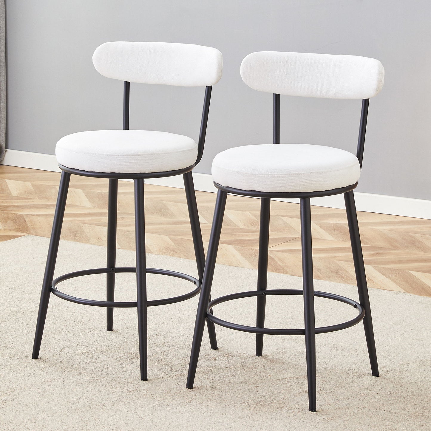 Fashionable Ergonomic High Legged Bar Chairs (Set of 2)
