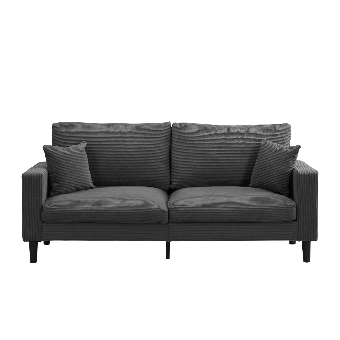 Modern Upholstered 2 Piece Sofa Set With 3 Seater And 2 Seater